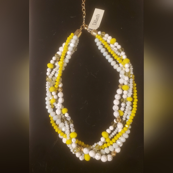 NWT Dillard's Twisted Multi Strand Beaded Necklace. - Picture 11 of 16